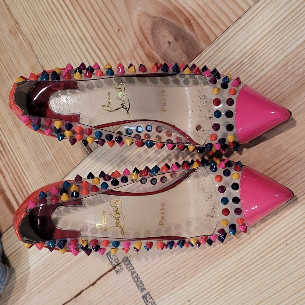 Christian Louboutin pvc spike heels